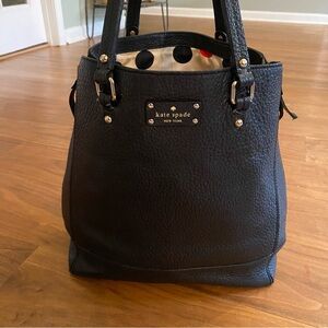 Kate Spade New York Black Pebbled Leather Satchel